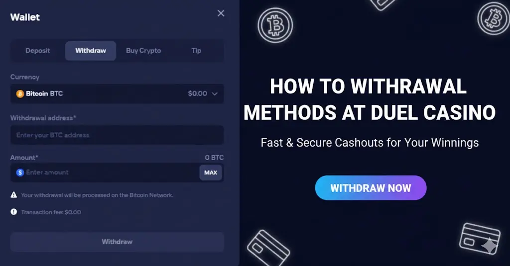 Duel Casino Withdrawal Methods