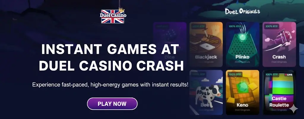 Instant games at Duel Casino Crash
