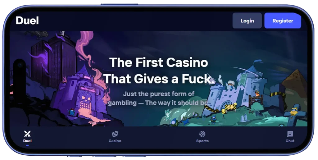 Explore Duel Casino mobile interface